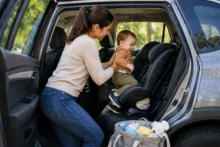 best way to reduce back pain when lifting toddlers into cars (2)