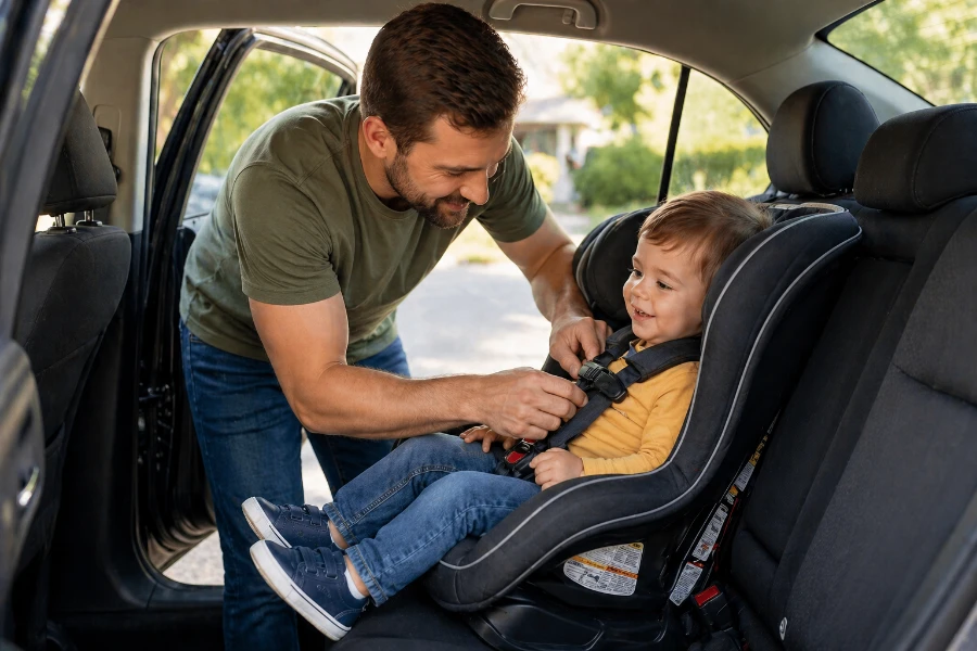 best way to reduce back pain when lifting toddlers into cars (3)