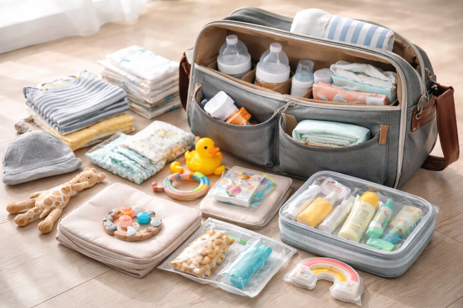 how to organize baby essentials for travel