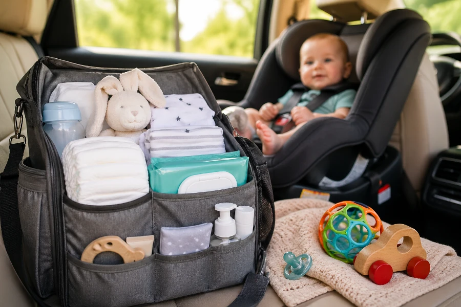 what parents should pack in a diaper bag for car trips (2)