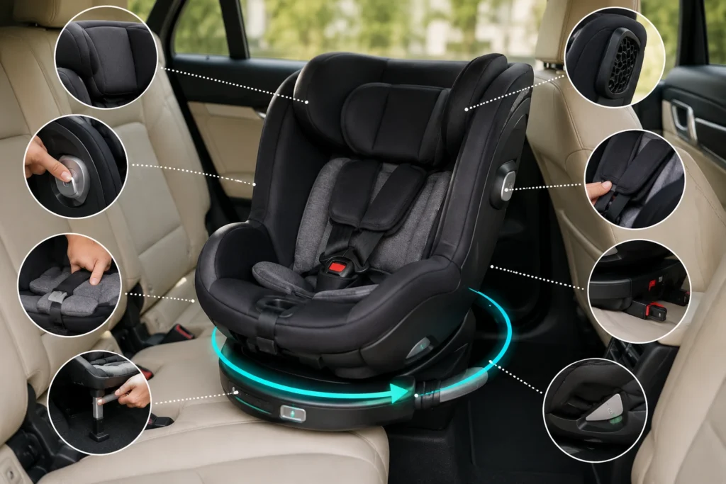 best rotating car seat for midsize suv 2