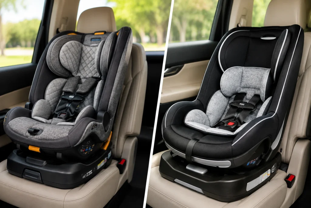 chicco fit360 vs evenflo revolve 2