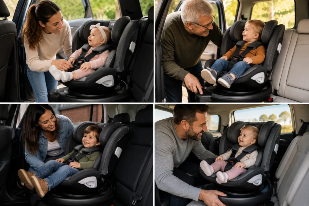 easiest rotating car seat to install 3