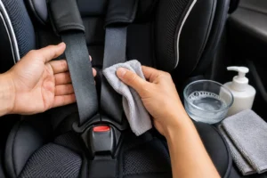 how to clean car seat harness straps 1