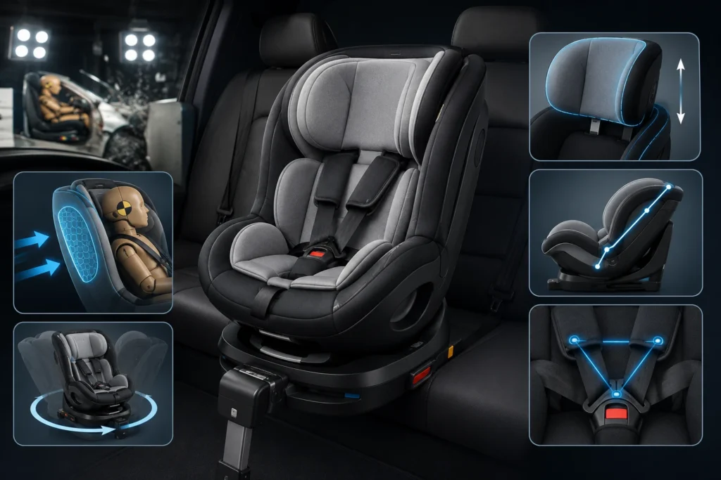 rotating car seat comparison chart 3