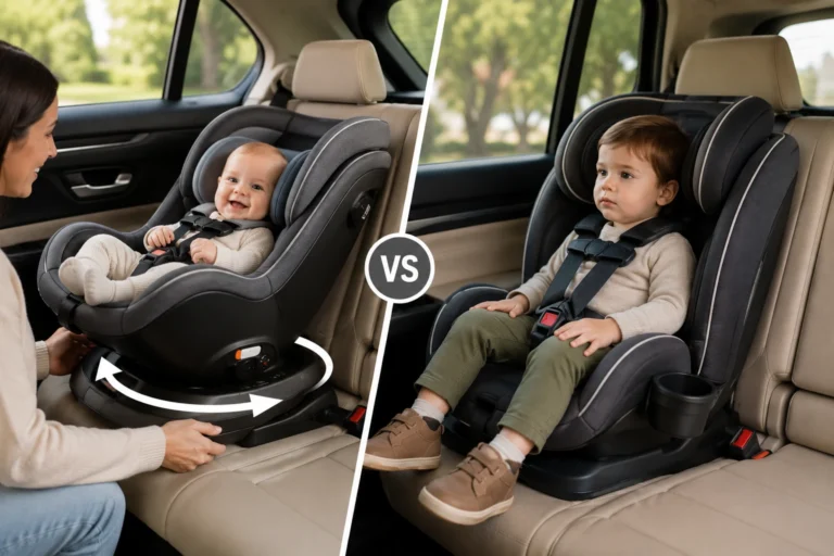 rotating car seat vs traditional car seat 1