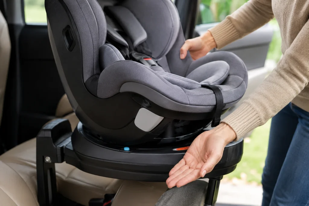 rotating car seat won't click into place 1