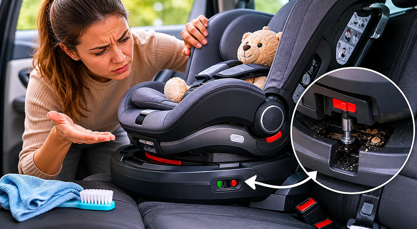rotating car seat won't click into place 2