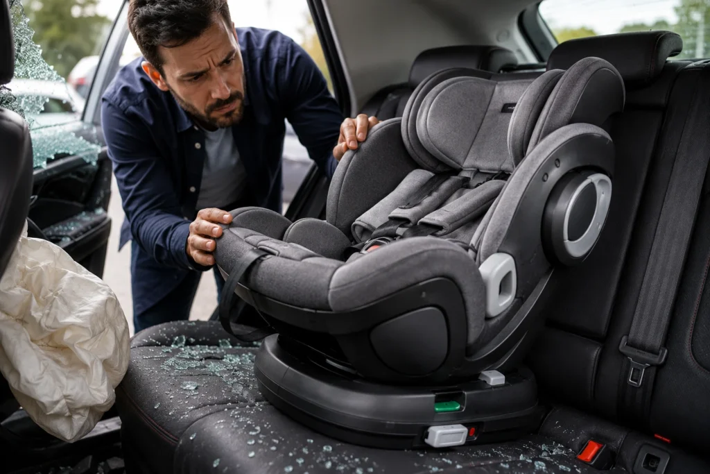 rotating car seat won't click into place 3