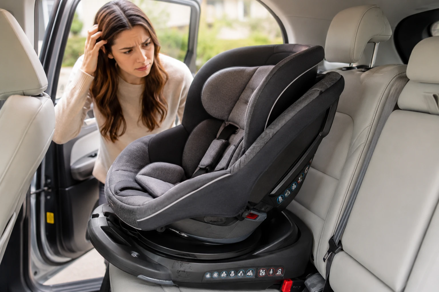 why is my rotating car seat stuck 1